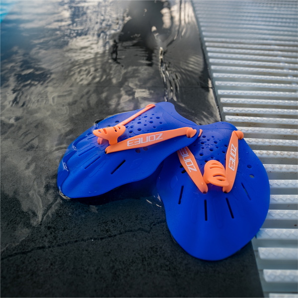 2026 Zone3 Ergo Swim Training Hand Paddles SA19EPAD - Blue / Orange